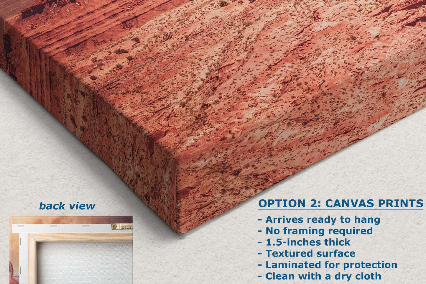 Monument Valley Panorama Arizona Desert Picture Nature Photo, Bohemian Style Relaxation Artwork for Meditation, Apartment, Office & House Decor