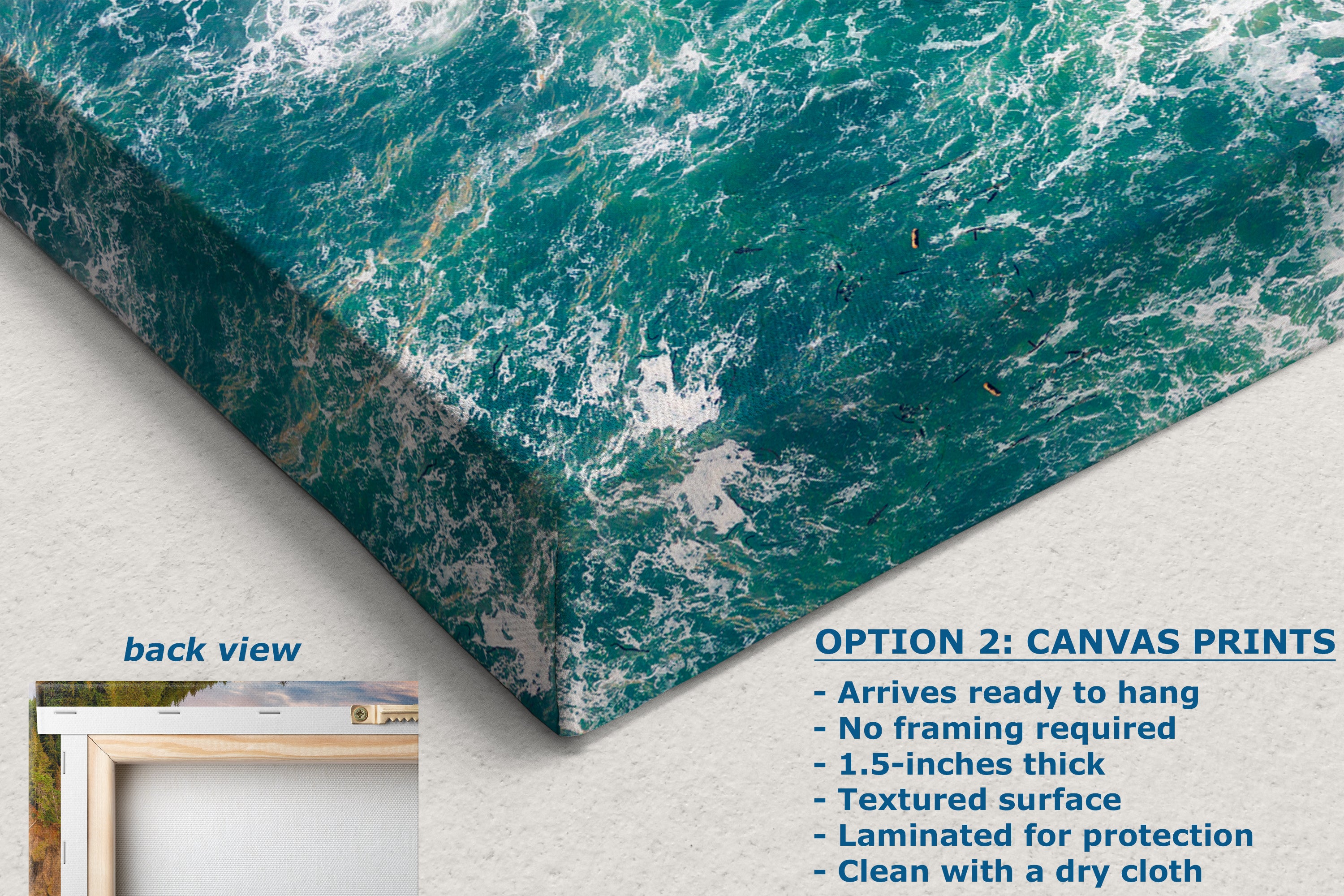 Oregon Coast Ocean Picture, Pacific Northwest Nature Photo Panorama Relaxation Artwork for Meditation, Apartment, Office & House Decor