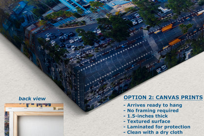 Los Angeles Dodgers Baseball Stadium, LA Skyline Urban Cityscape Photo Art