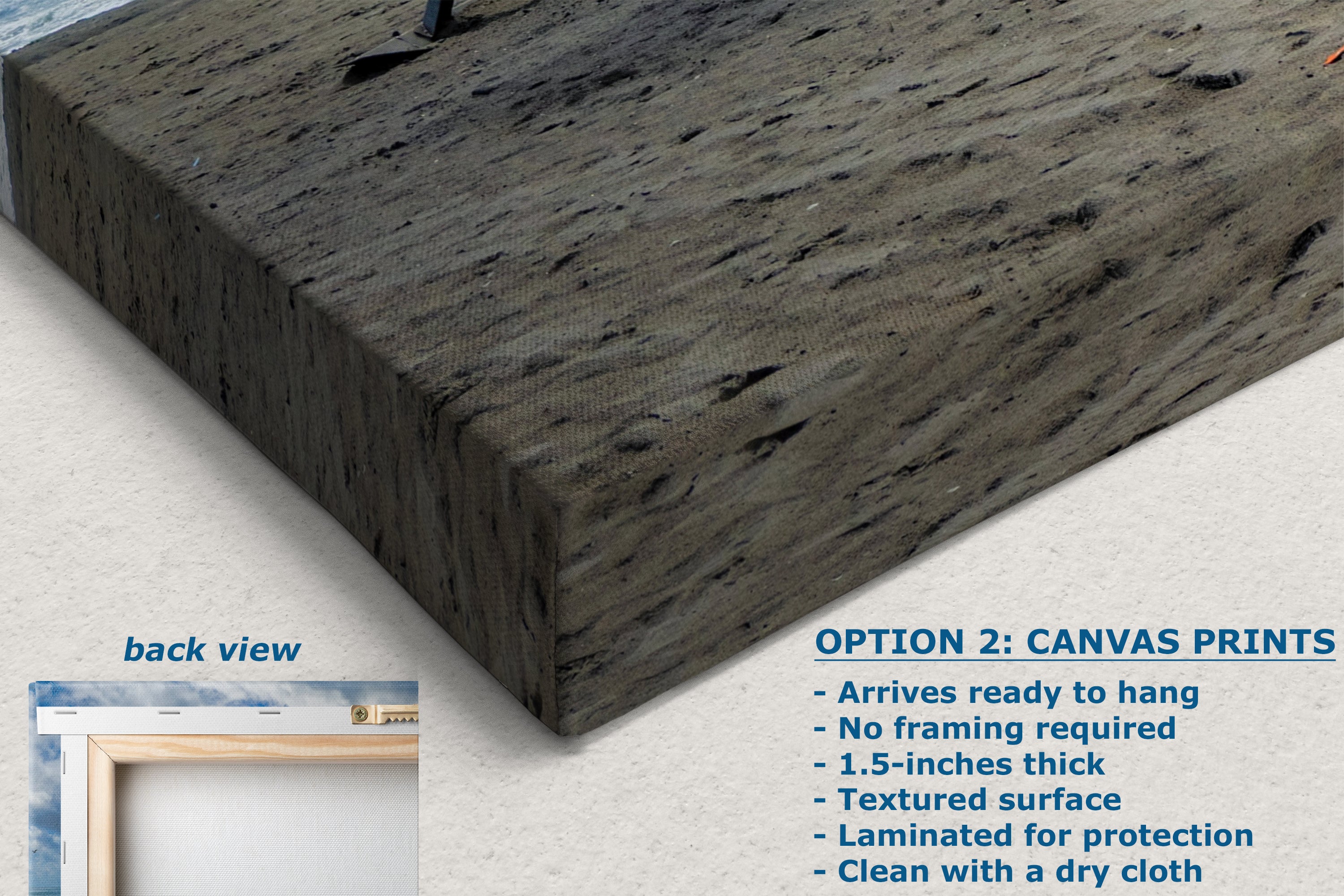 Southern California Coastline Lifeguard Tower Ocean Picture, Oceanside Relaxation Artwork for Meditation, Office, Dorm, and House Decor