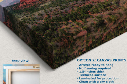 Courthouse Butte & Bell Rock Sedona Arizona Desert Picture, Southwestern Wall Art, Red Rock Scenic Nature Photo, House Decor Gift