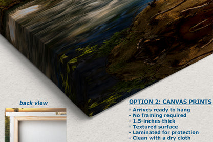 El Capitan Yosemite National Park Nature Photo with Merced River, Granite Mountain Picture Relaxation Artwork for Meditation, Dorm, Office, or House Decor