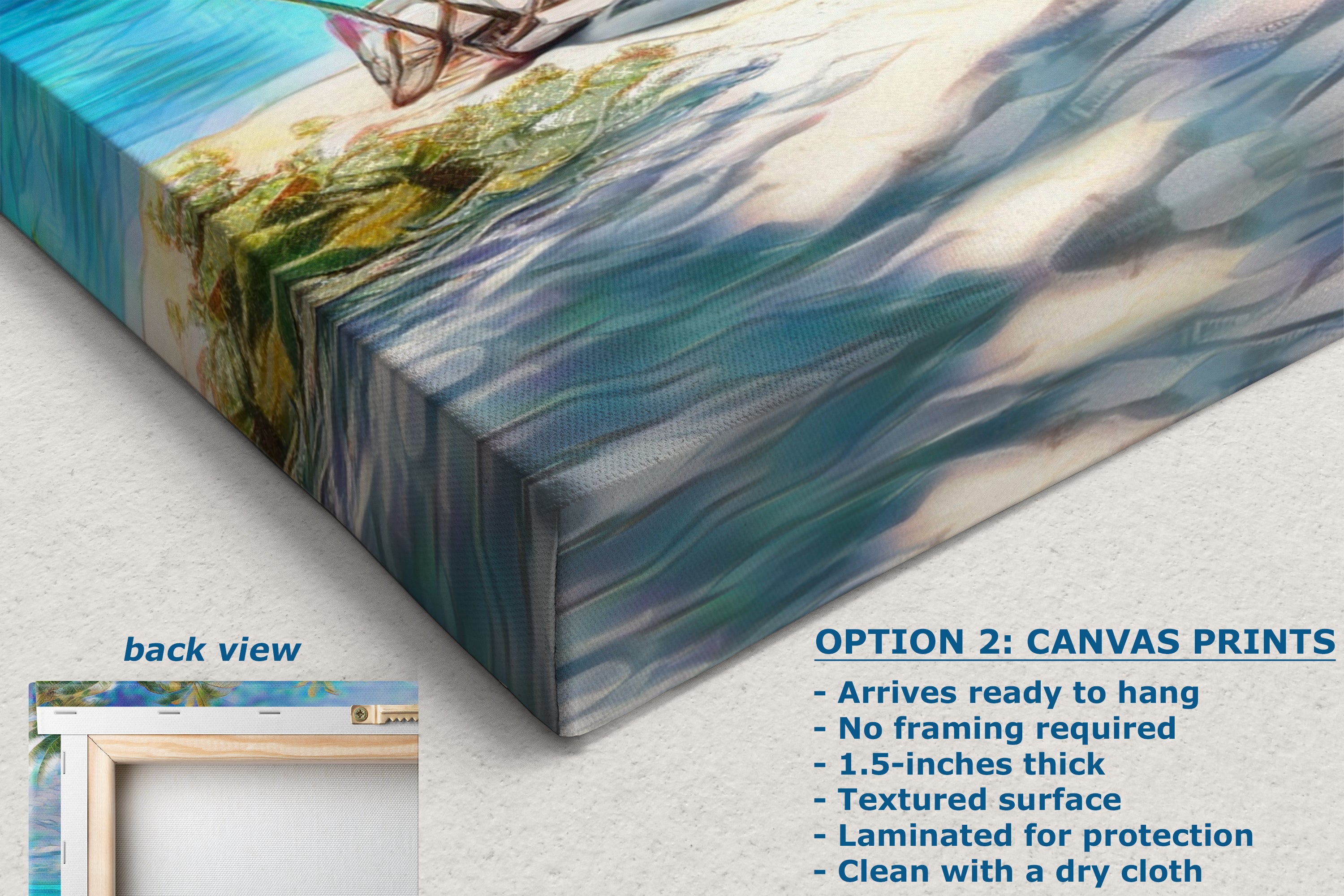 Airstream Travel Trailer Art at a Tropical Ocean Paradise Campsite