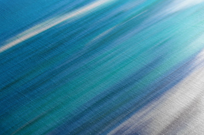 Bright Beach Waves Ocean Picture Impressionist Art Nature Photo, Relaxation Artwork for Coastal Meditation, Office, and House Decor