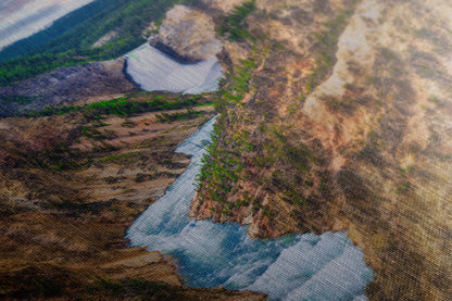Yellowstone Falls National Park Canyon Waterfall Picture Nature Photo Relaxation Artwork Bohemian Style Wyoming Landscape, Meditation & House Decor
