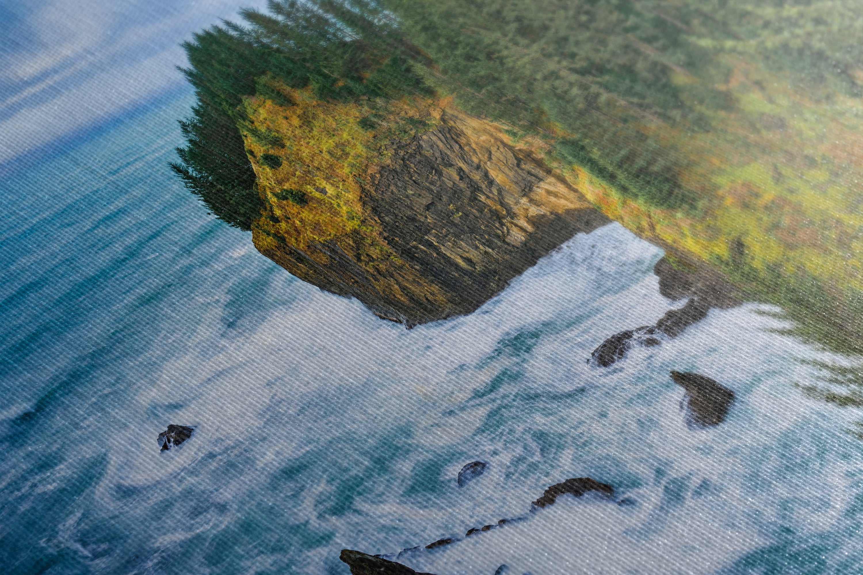 Oregon Coast Ocean Picture, Pacific Northwest Coastline Nature Photo Relaxation Artwork for Meditation, Apartment, Office & House Decor