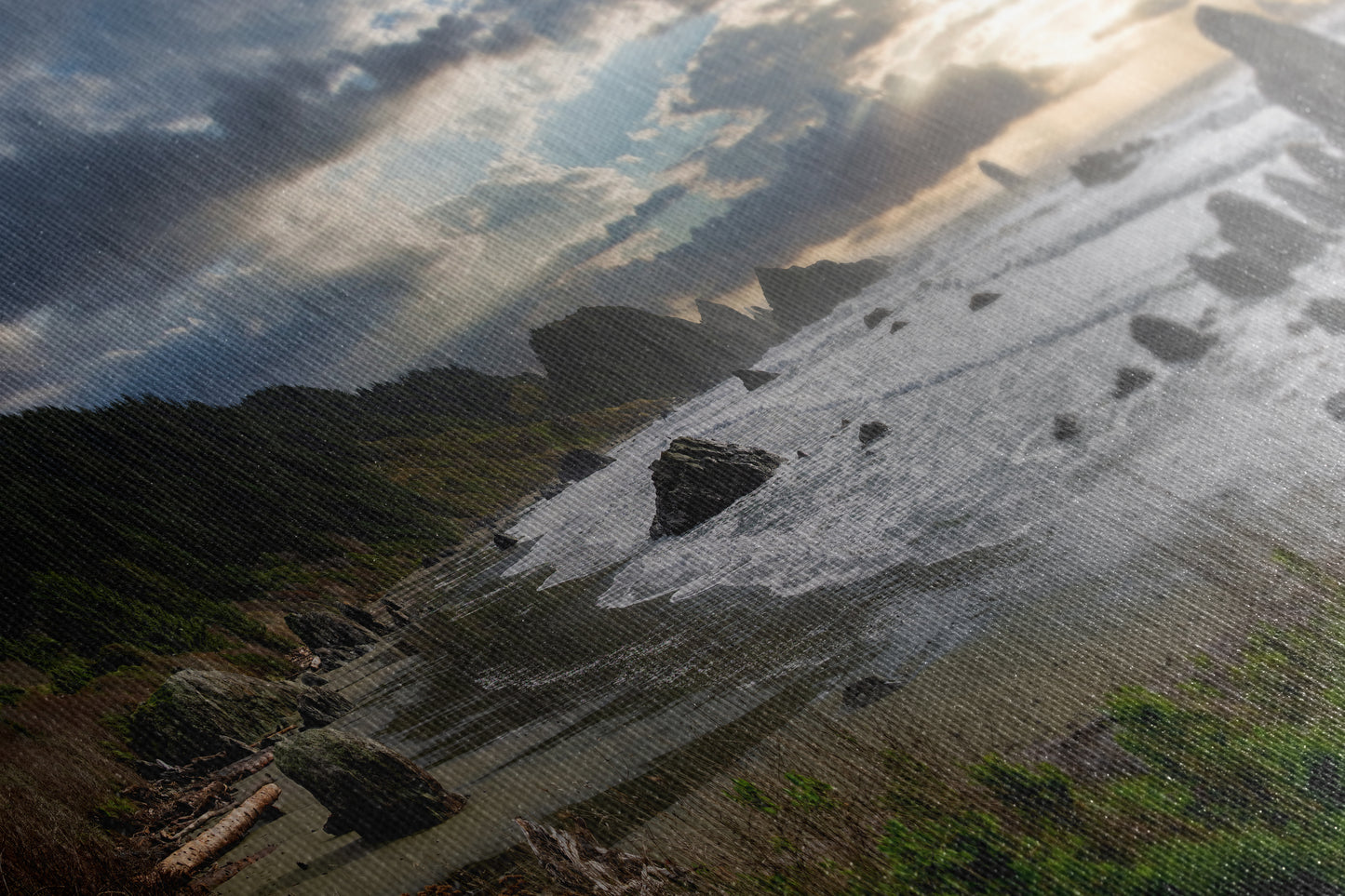 Lone Ranch Beach Oregon Coast Ocean Picture, Panorama Pacific Northwest Nature Photo Relaxation Artwork for Meditation, Apartment, Office & House Decor