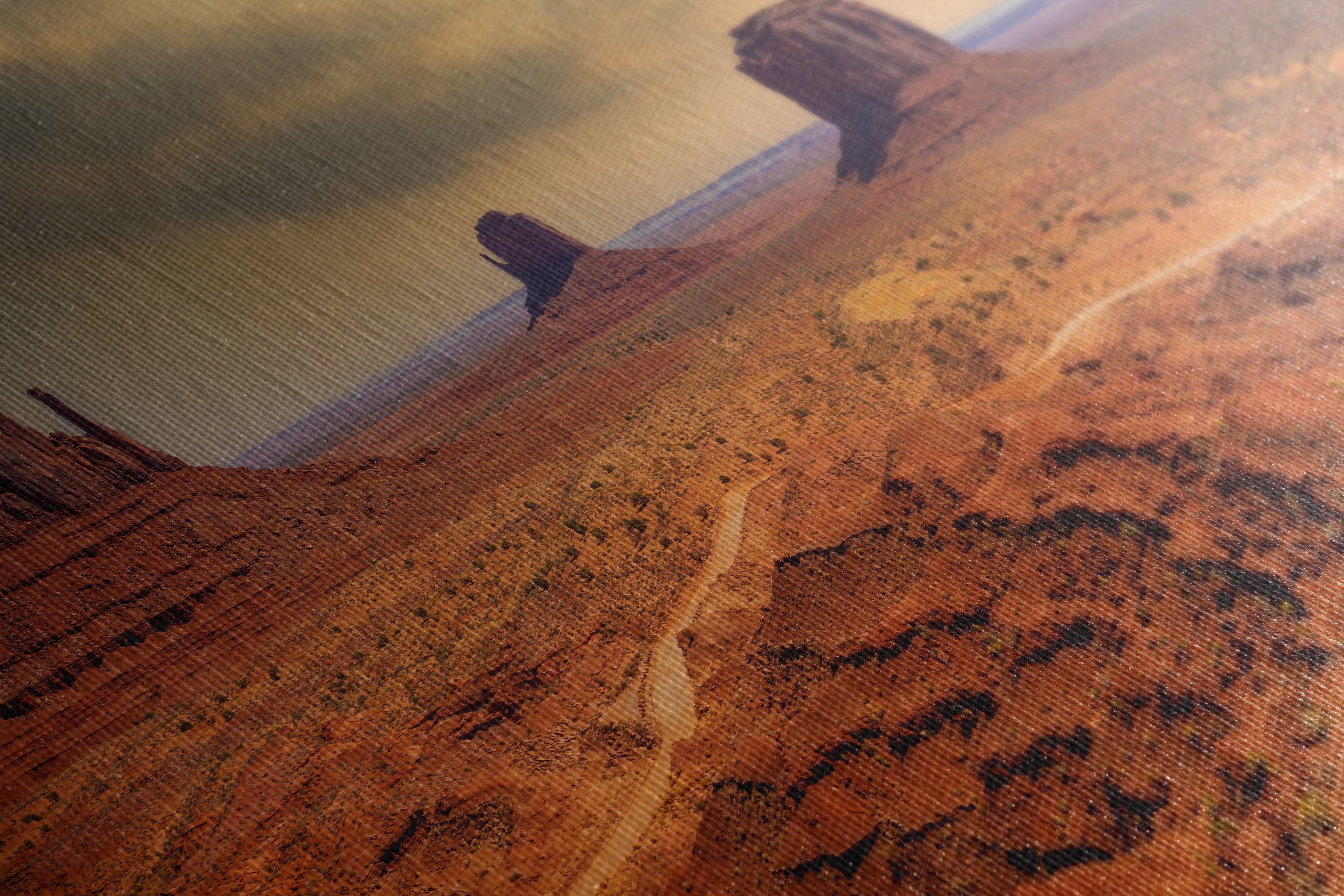 Monument Valley Arizona Desert Picture Stormy Nature Photo, Bohemian Style Relaxation Artwork for Meditation, Apartment, Office & House Decor