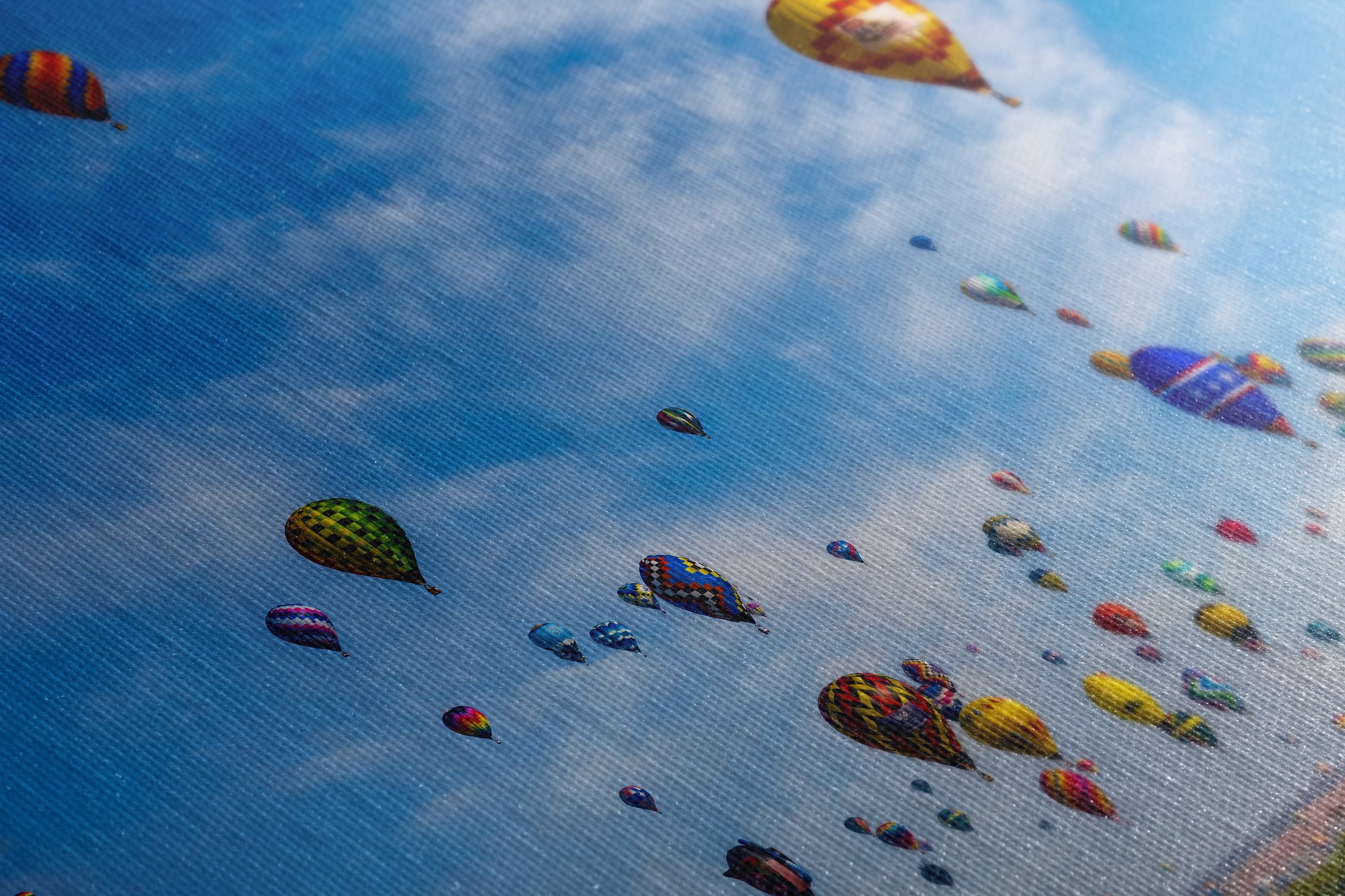 Hot Air Balloon Festival Mass Ascension | Albuquerque New Mexico Balloon Fiesta Wall Art Panorama | Office, Cubicle & House Decor