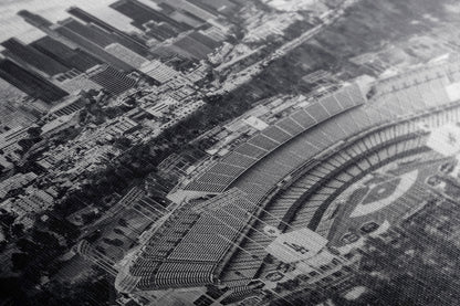 Dodgers Stadium Photo, Los Angeles Skyline Black and White Wall Art