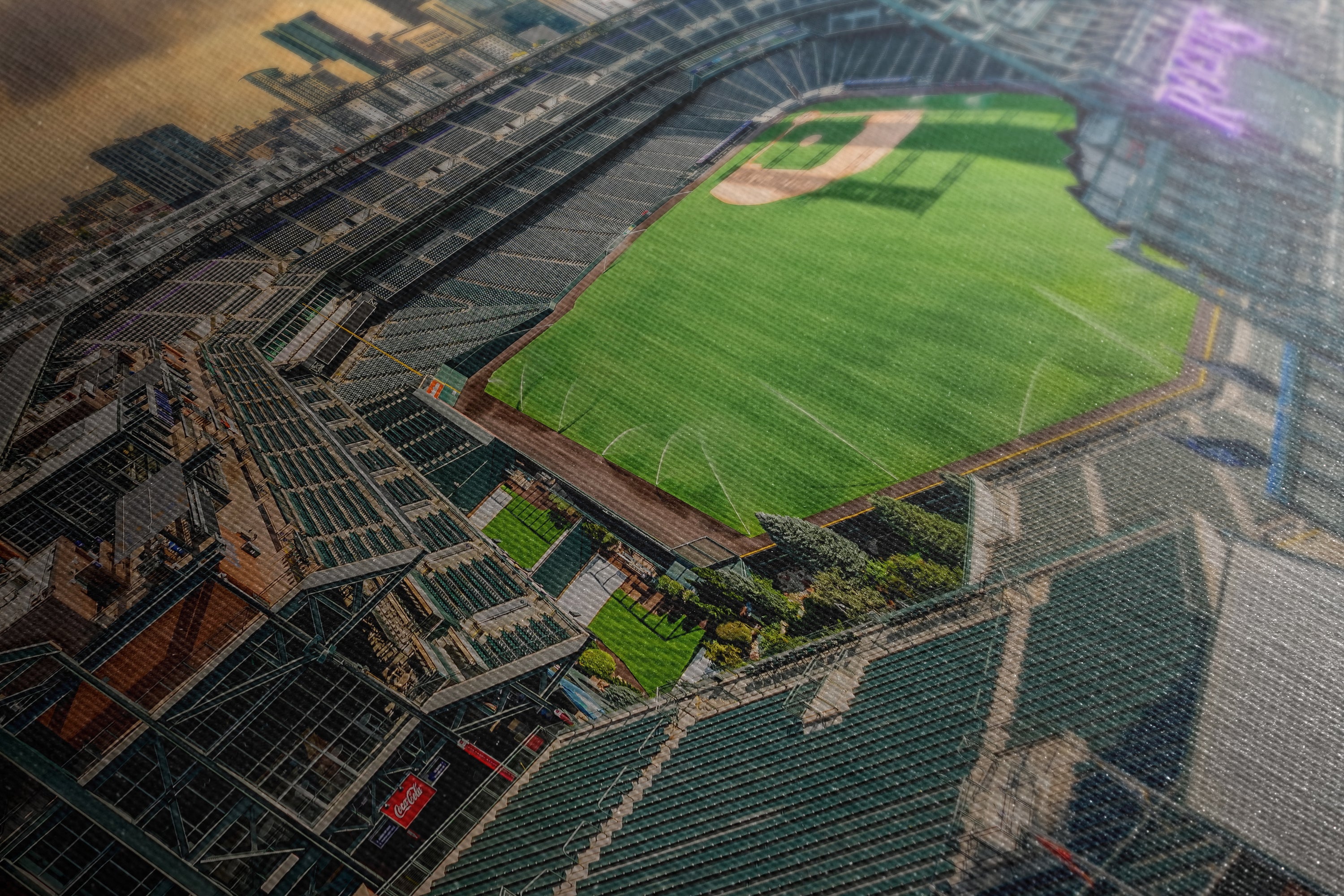 Colorado Rockies Baseball Stadium Wall Art | Coors Field Denver Colorado Skyline Print for Man Cave Decor & Sports Fans