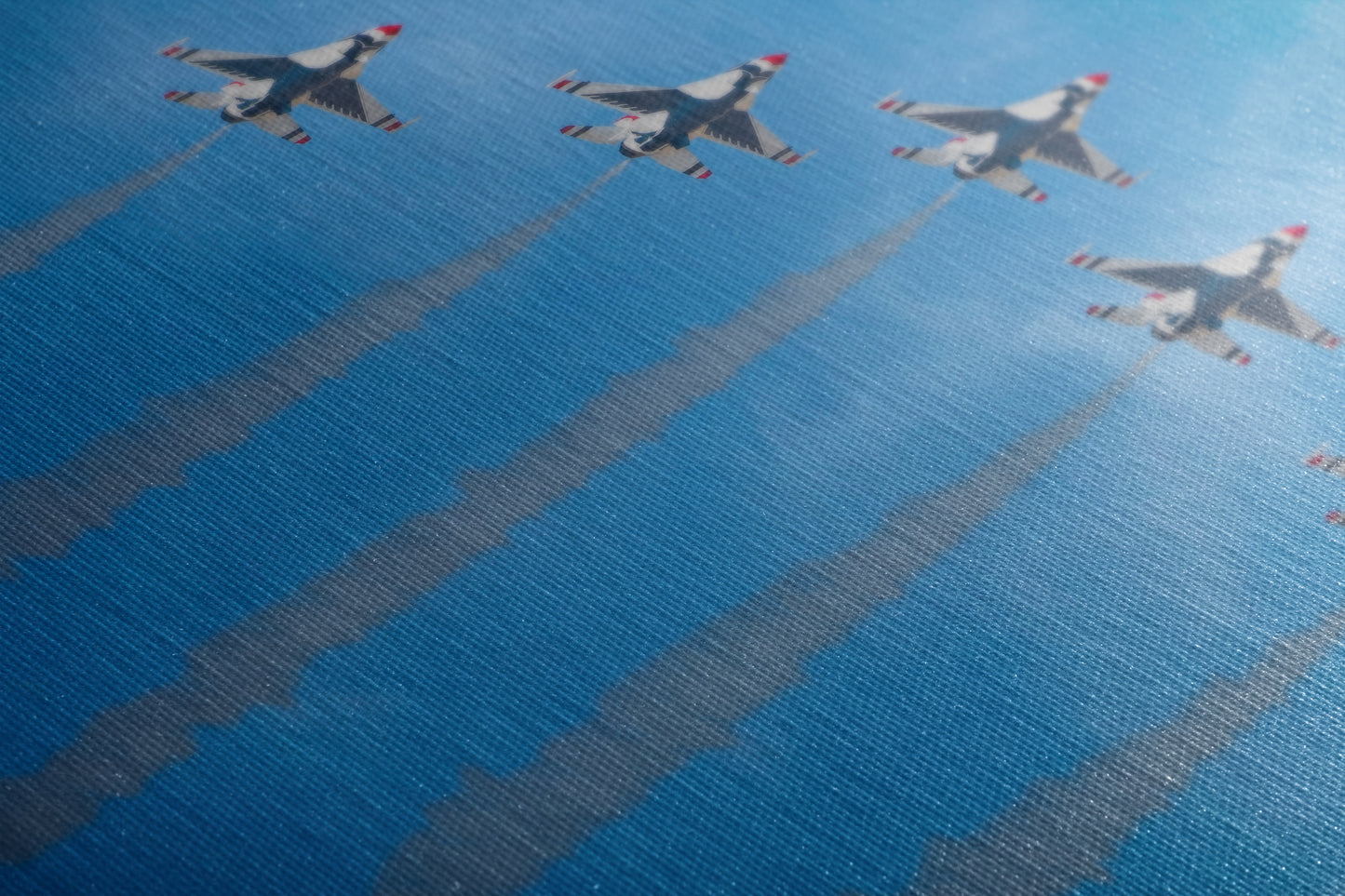 US Airforce Thunderbirds F-16 Fighting Falcon Aviation Artwork ‚Äì Military Jet Fighter Wall Decor for Home & Office, Airplane PhotoPrint