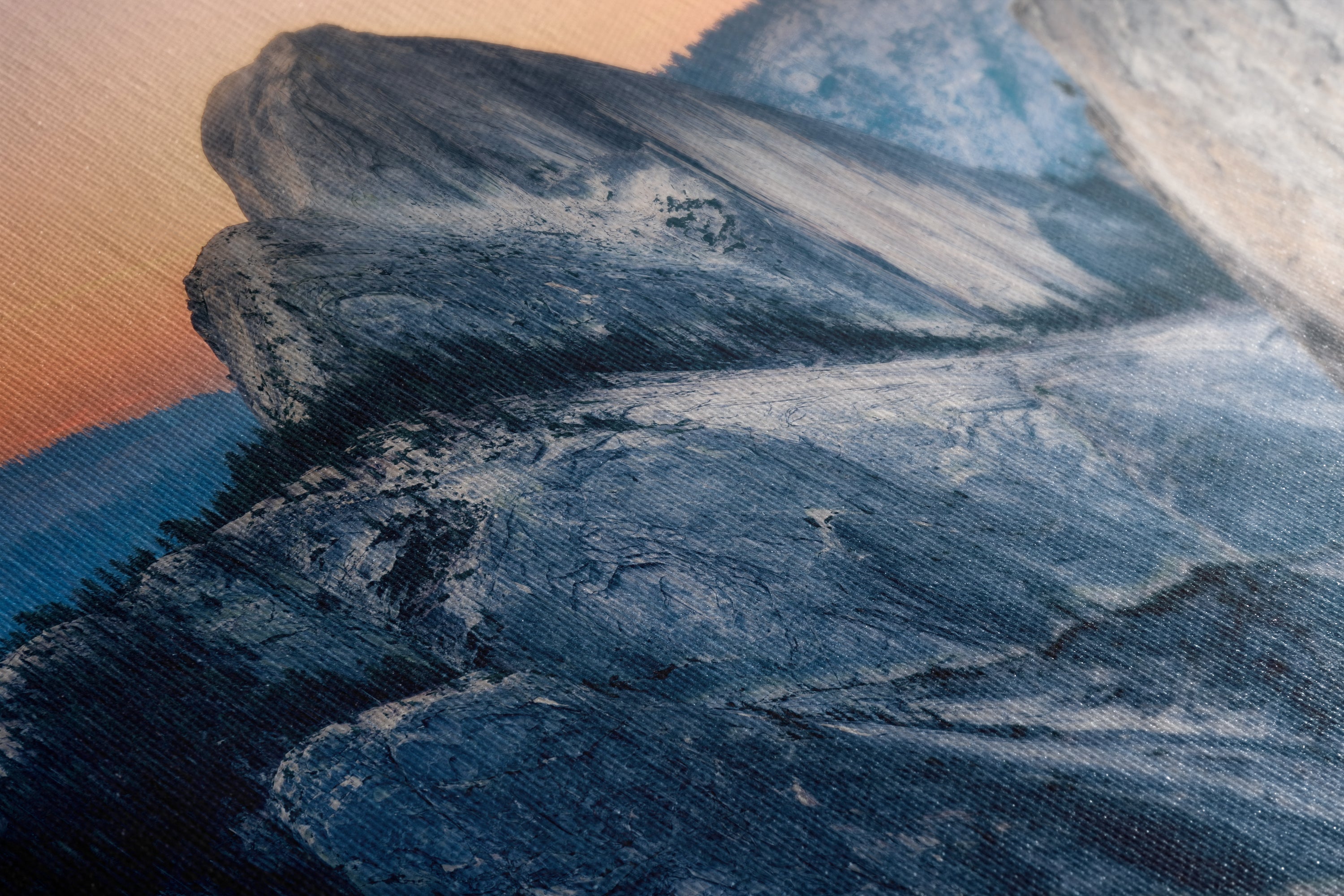 Glacier Point Yosemite National Park Mountain Picture, Half Dome Nature Photo Canvas Relaxation Artwork