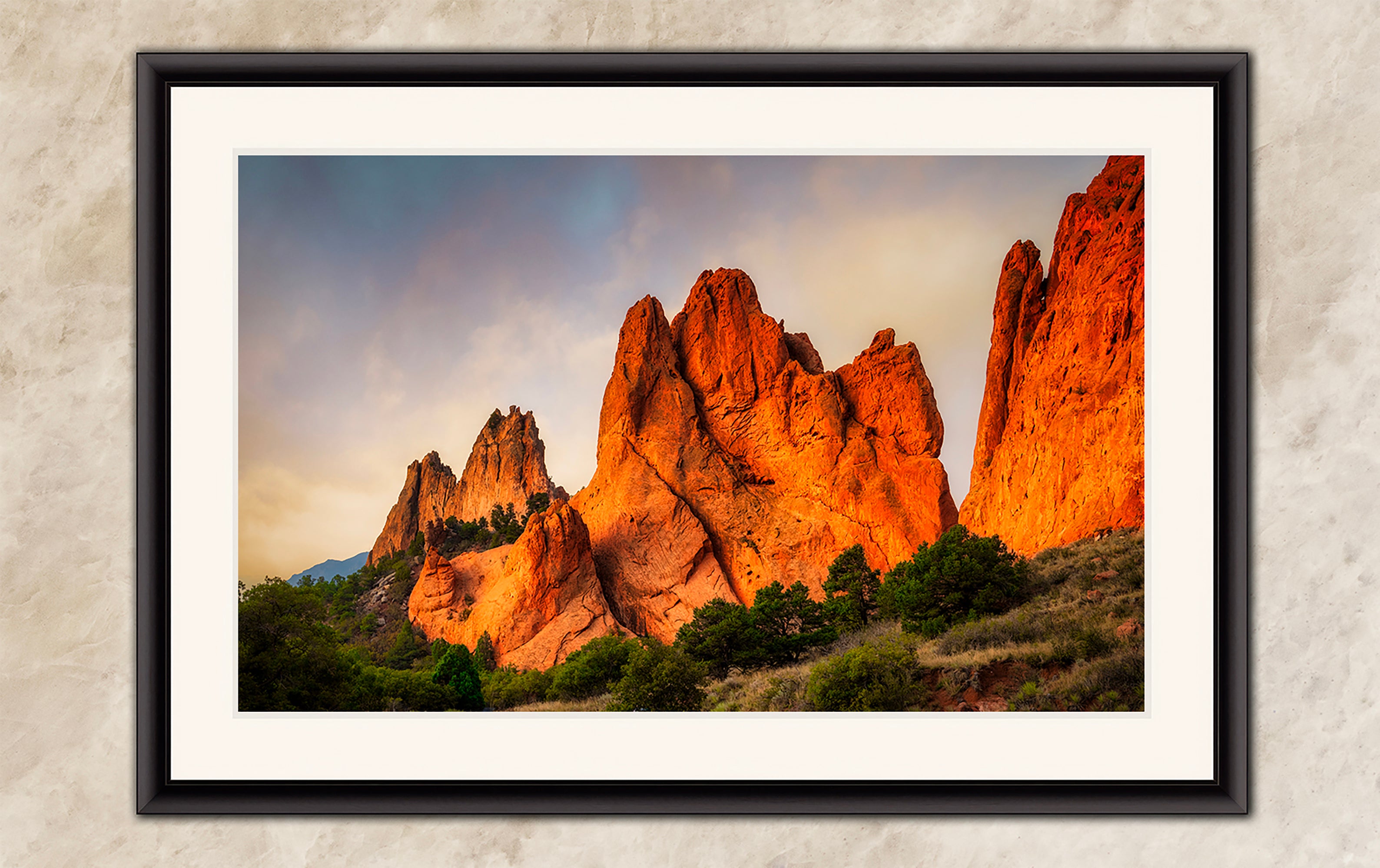Garden of the Gods Colorado Mountain Picture, Vibrant Rocky Mountain Nature Photo for Meditation Relaxation and Bohemian Decor