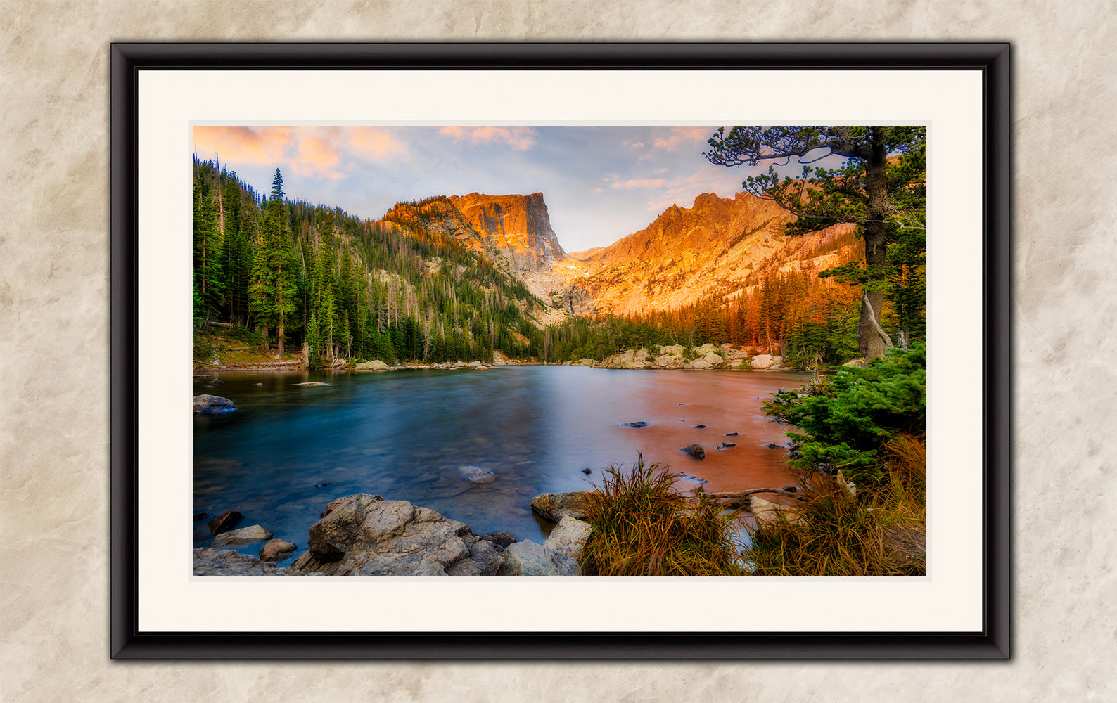 Dream Lake Rocky Mountain National Park Mountain Picture Nature Photo, Relaxation Artwork for Meditation, Office, Apartment & House Decor