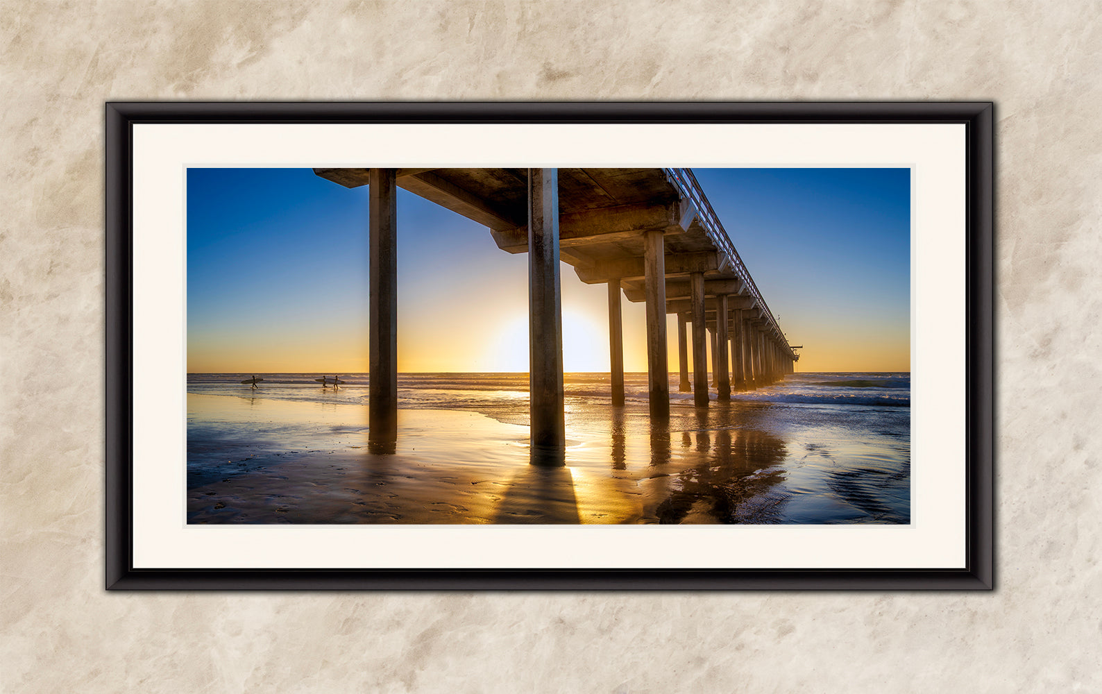 Limited Edition Fine Art Photography, Ocean Picture California Coastline Scripps Pier Sunset