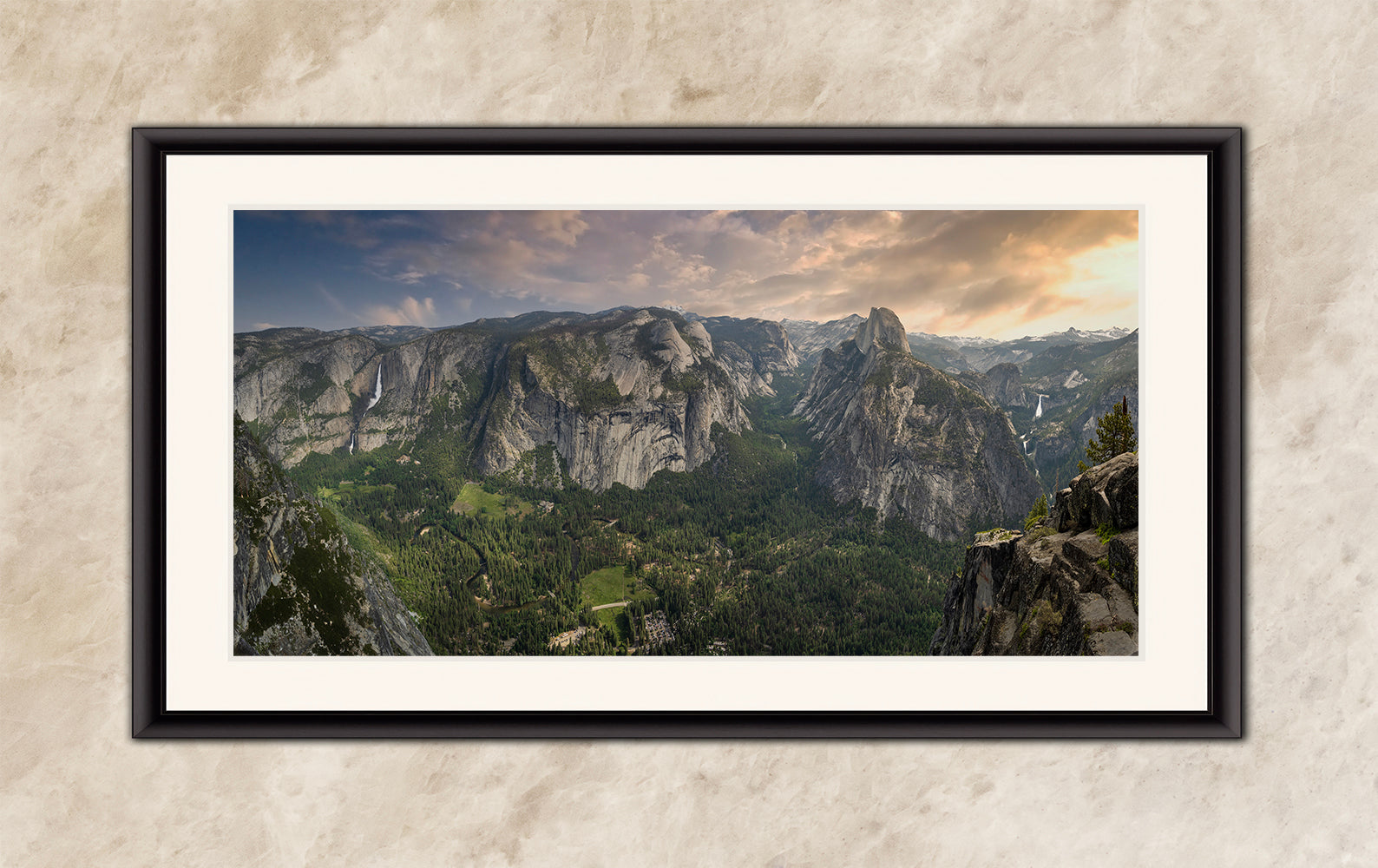 Glacier Point Yosemite National Park Nature Photo Relaxation Artwork, Sierra Nevada Scenic Picture for Meditation, Office, and House Decor