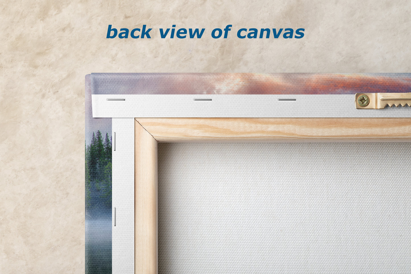 Yellowstone Lake Foggy Forest Picture, Reflection Nature Photo, Wyoming Landscape Relaxation Artwork for Meditation, Office & Home Decor