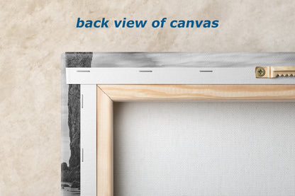 Cannon Beach Oregon Coast Ocean Picture Nature Photo, Black and White Haystack Rocks, Coastal Beach House Decor for Ocean Lovers