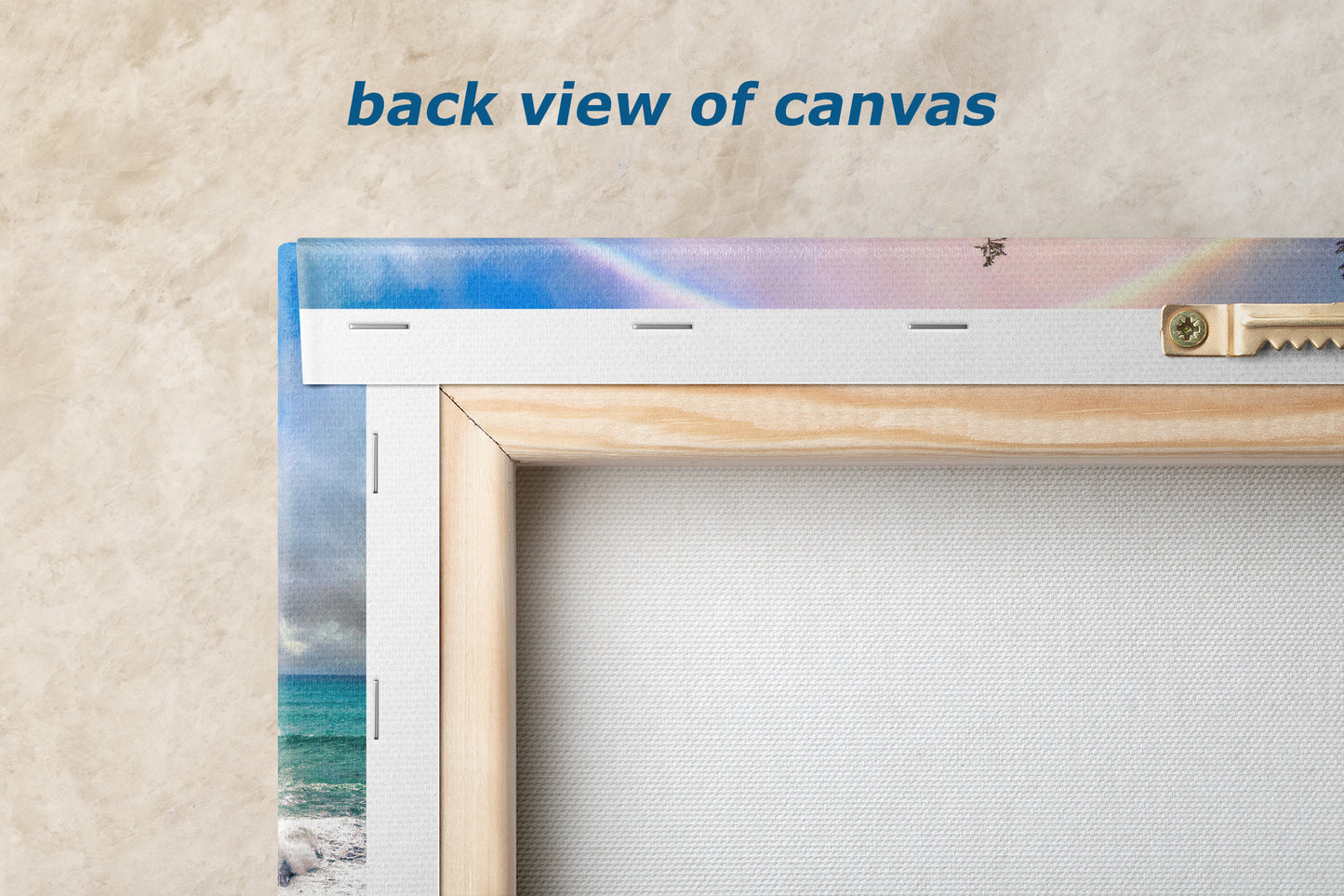 Oregon Coast Ocean Picture, Pacific Northwest Rainbow Nature Photo Relaxation Artwork for Meditation, Apartment, Office & House Decor