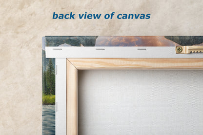 Yosemite National Park Mountain Picture Nature Photo Relaxation Artwork with El Capitan, Bridalveil Falls for Mediation & House Decor