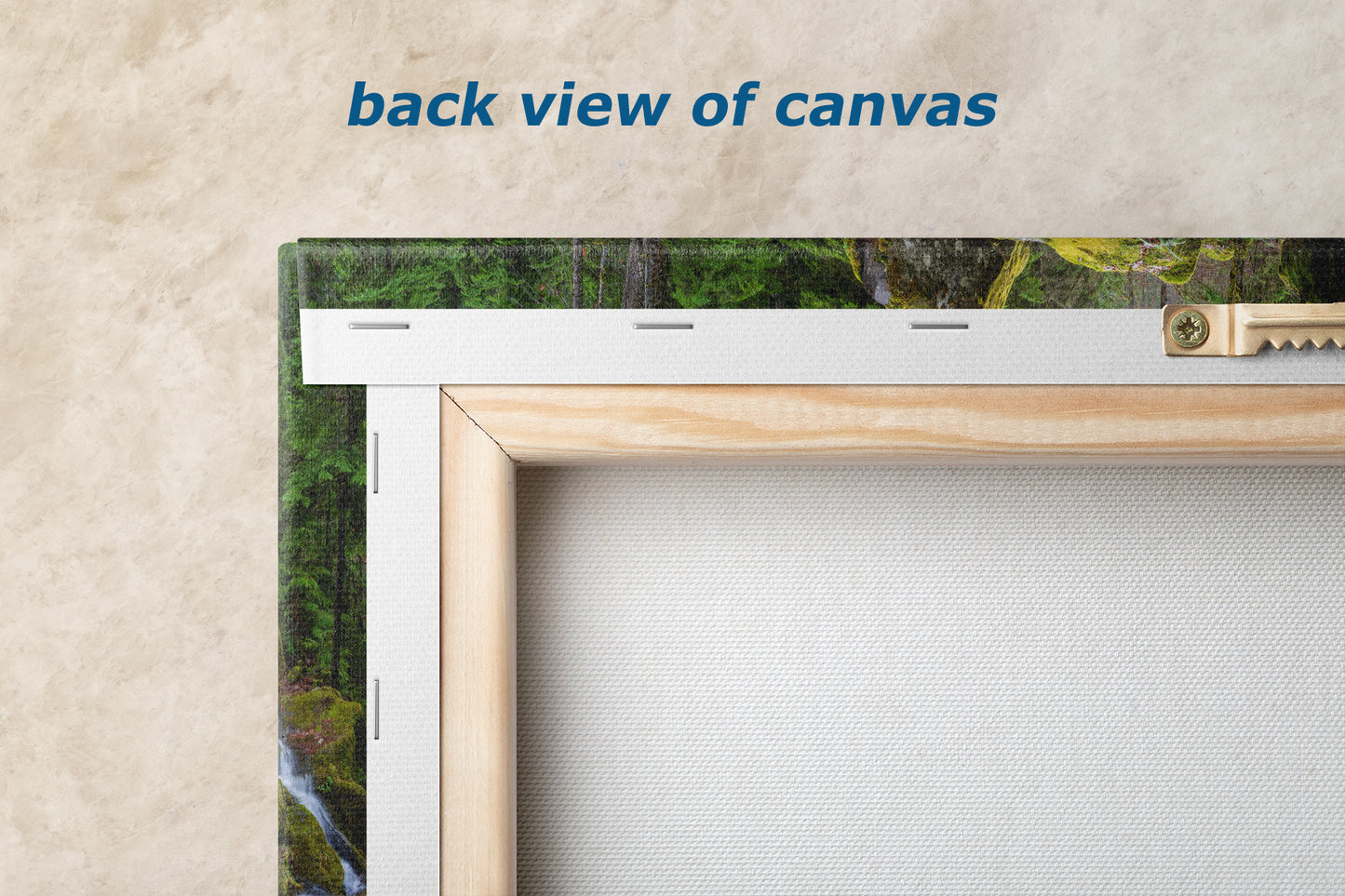 Oregon Waterfall Picture, Pacific Northwest Nature Photo Relaxation Artwork in Bohemian Style for Meditation, Office, Apartment, House Decor