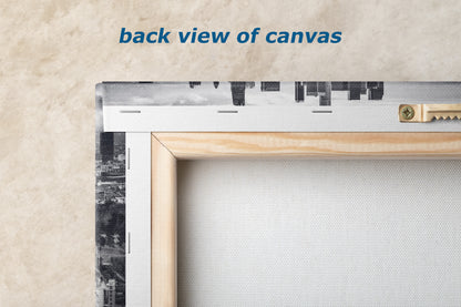 Dodgers Stadium Photo, Los Angeles Skyline Black and White Wall Art