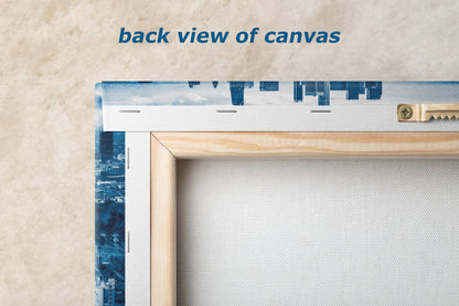 Los Angeles Dodgers Baseball Stadium, LA Skyline Blue Urban Cityscape Photo