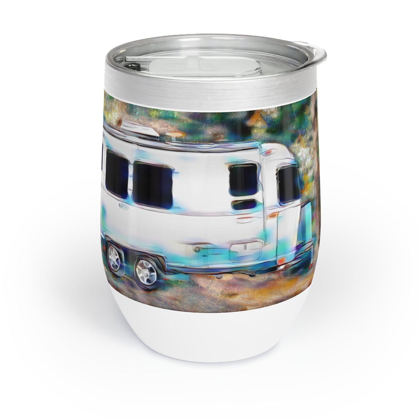 Airstream 12oz Wine Tumbler Gift - Stainless Steel with Press On Slide Closing Lid