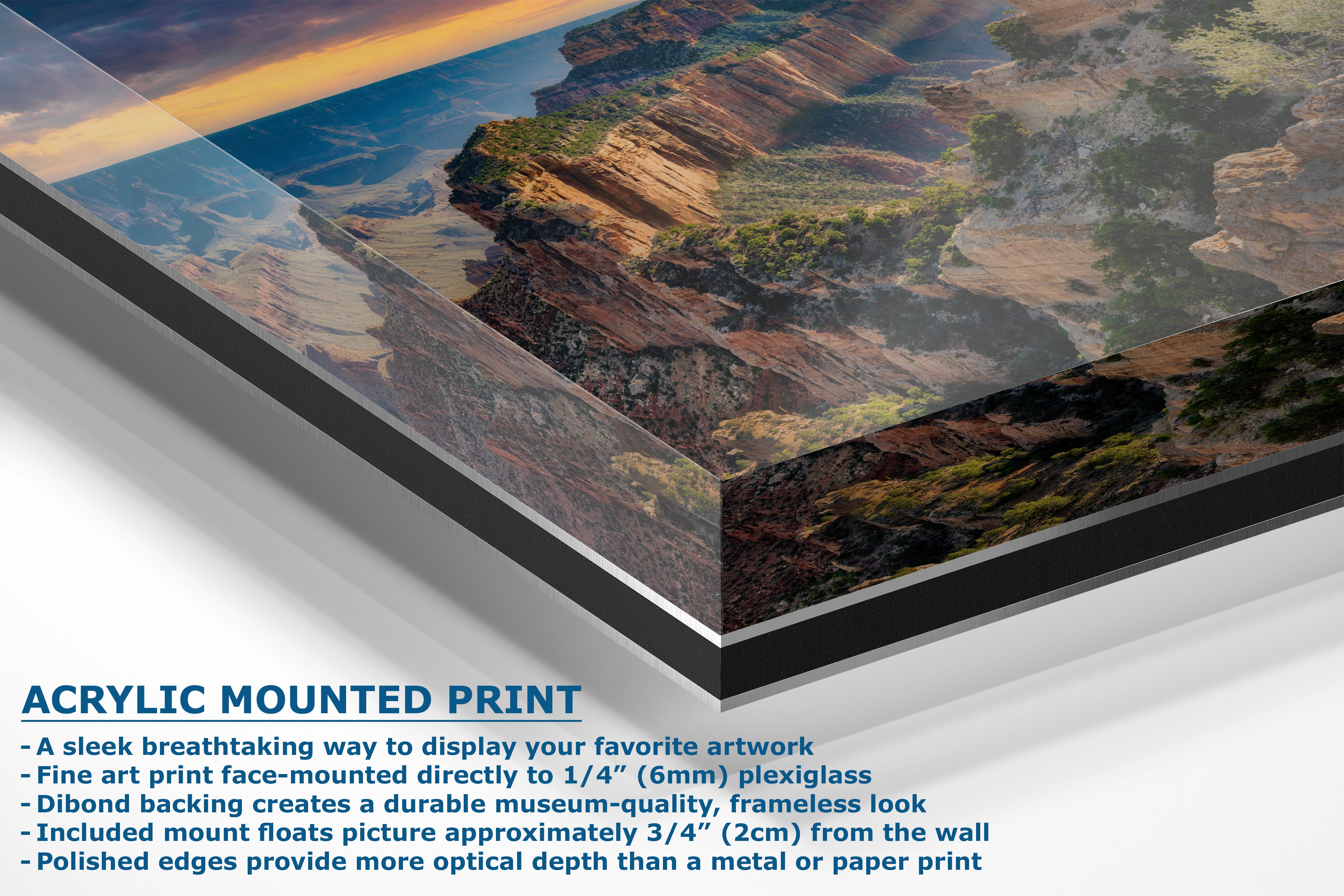 Grand Canyon National Park, North Rim Cape Royal, Arizona Desert Picture Nature Photo, Bohemian Style Relaxation Artwork for Meditation, Apartment, Office & House Decor