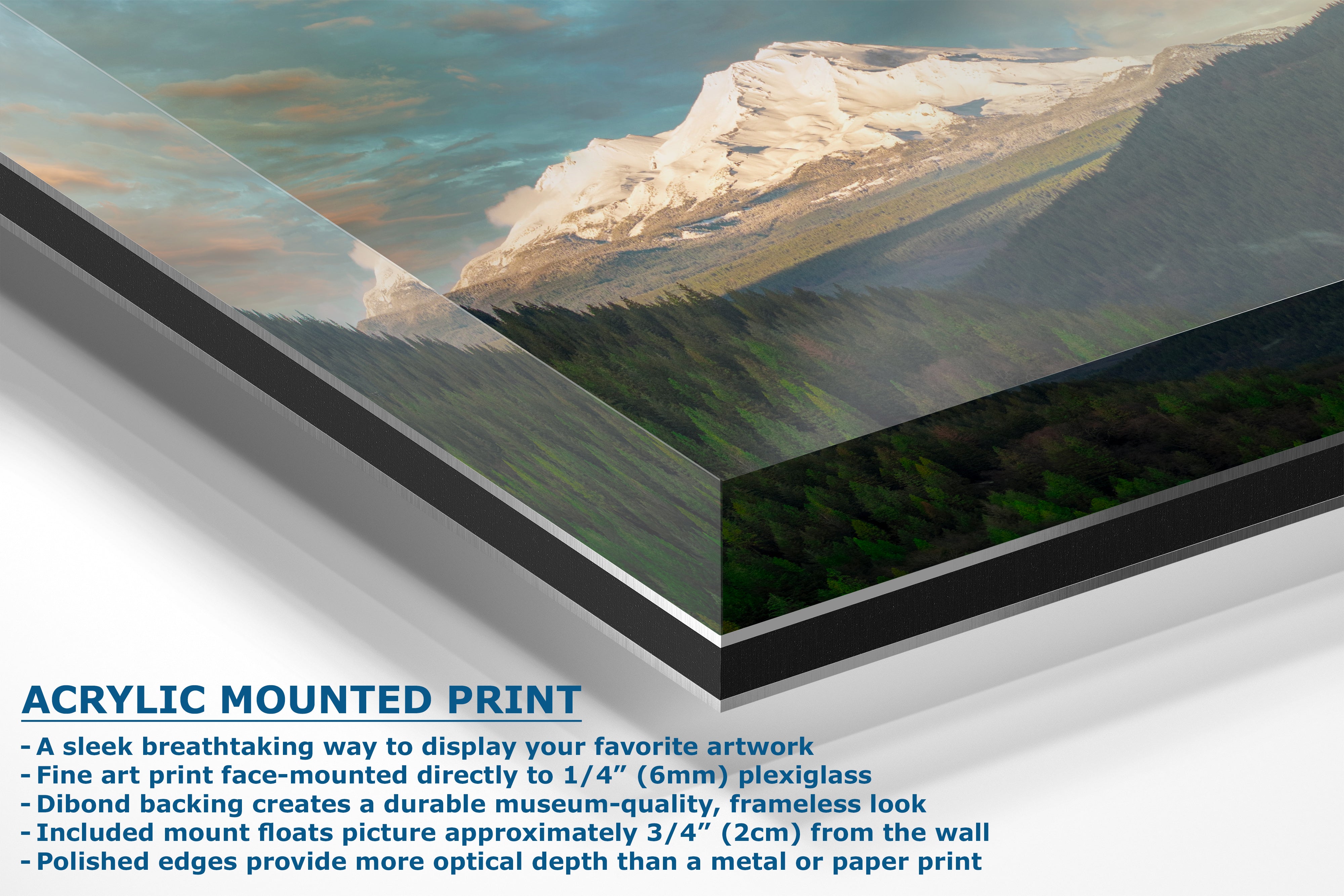 Mount Shasta Mountain Picture Nature Photo, California Mountain Relaxation Artwork for Meditation, Office, Apartment and House Decor