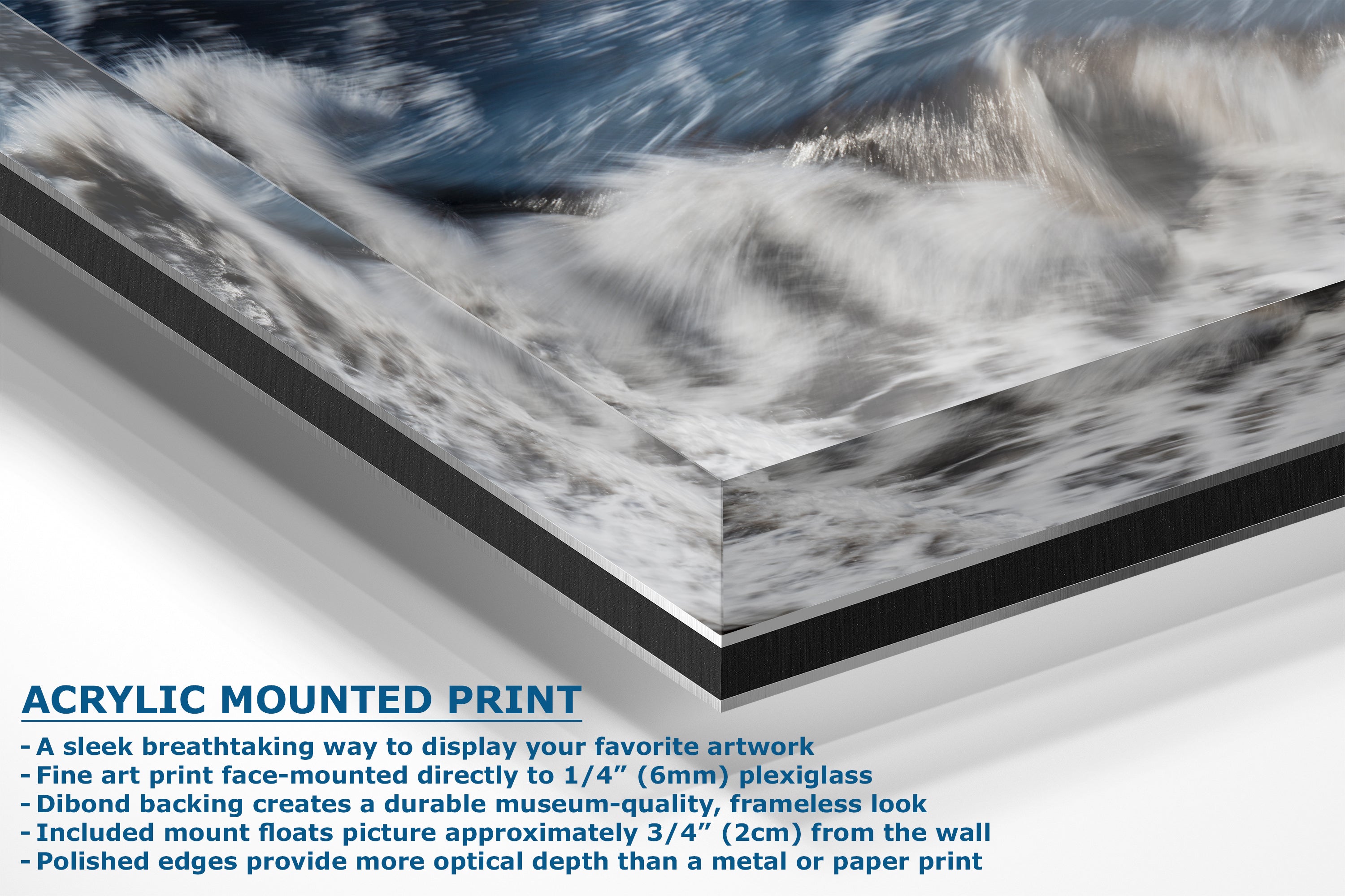 Limited Edition Fine Art Photography, Ocean Picture California Coastline Wave Abstract