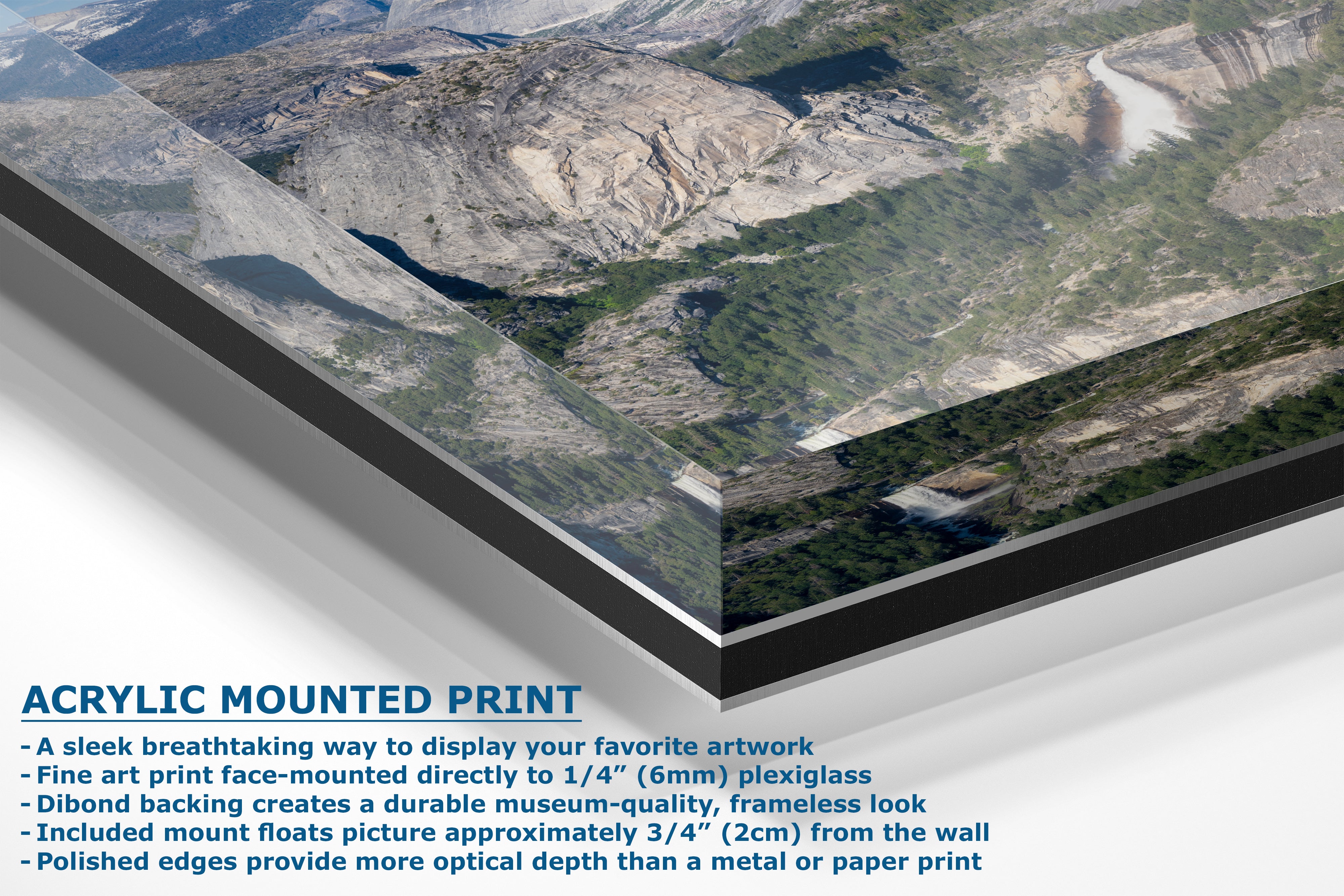 Yosemite Wall Art, Glacier Point Mountain Landscape Nature Photo