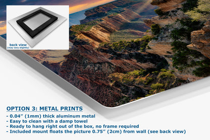 Grand Canyon National Park, North Rim Cape Royal, Arizona Desert Picture Nature Photo, Bohemian Style Relaxation Artwork for Meditation, Apartment, Office & House Decor