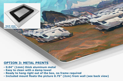 Airstream Travel Trailer with Mountainscape Camping Decoration