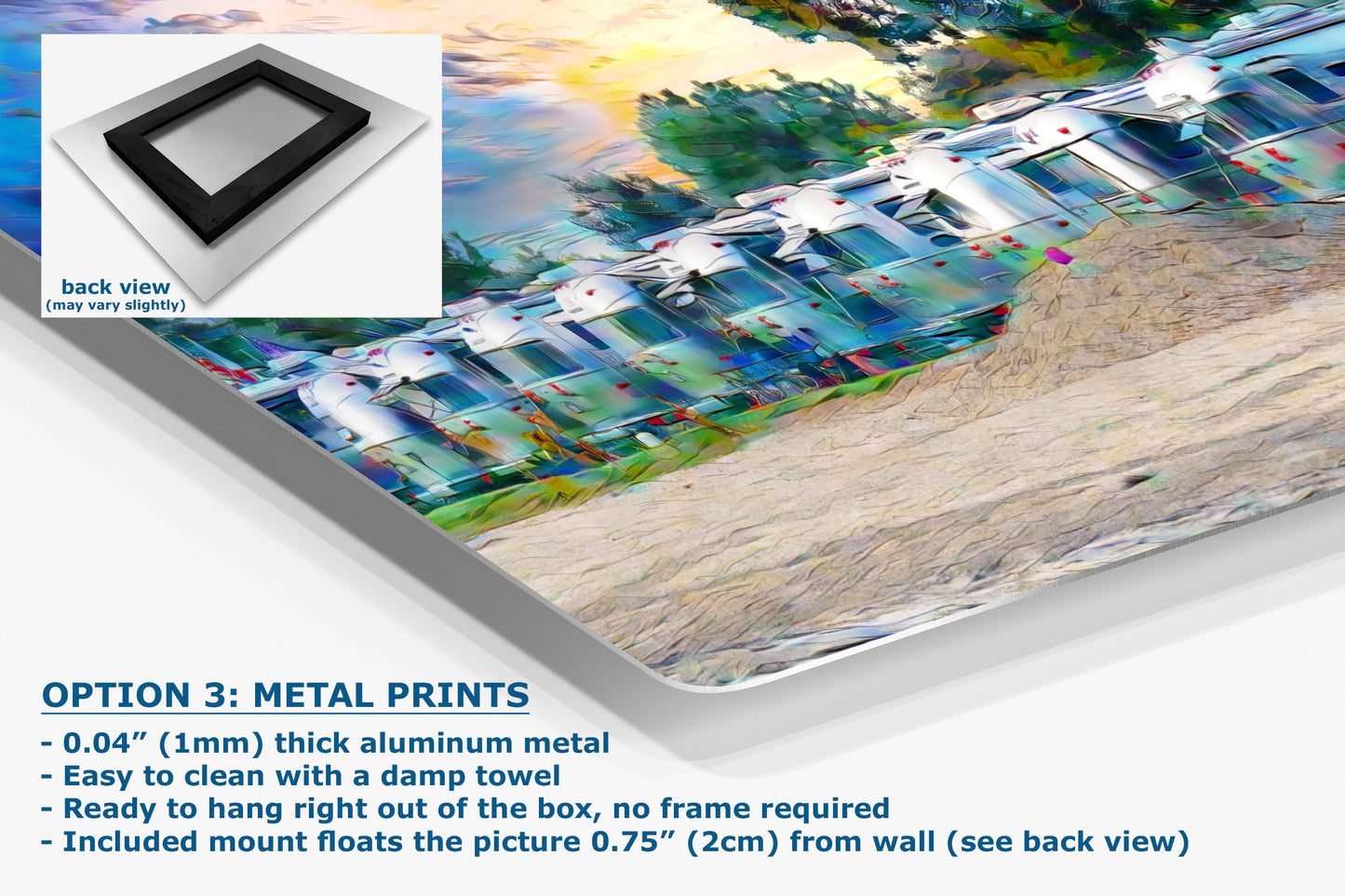 Airstream Trailer Beach Art Camping Decoration