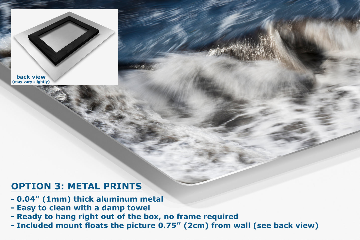 Beach Waves Ocean Picture Impressionist Art Nature Photo