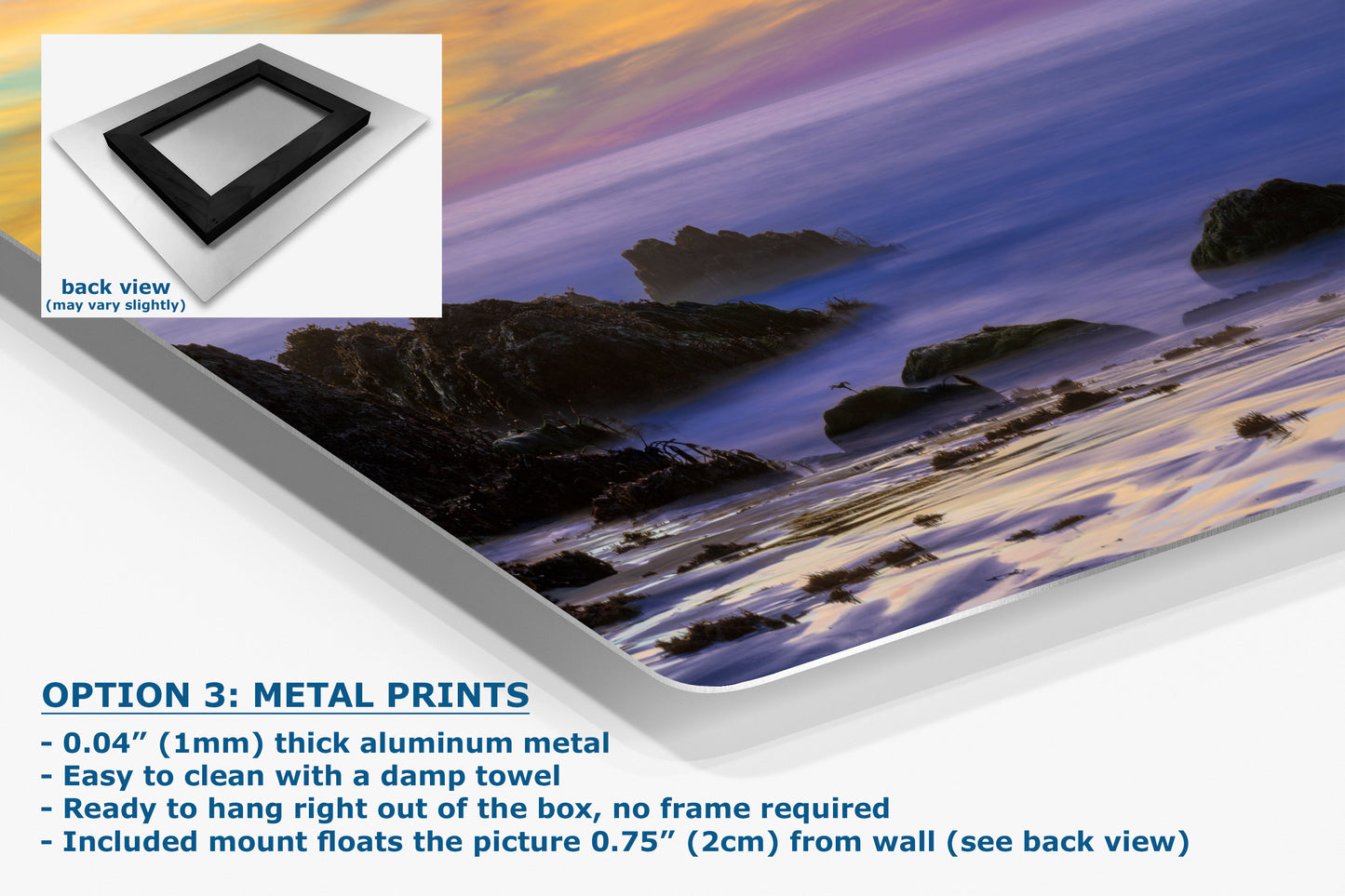 Pfeiffer Beach Sunset, Big Sur California Coastline Ocean Picture Nature Photo of Keyhole Arch, Relaxation Artwork, Meditation, Office House Decor