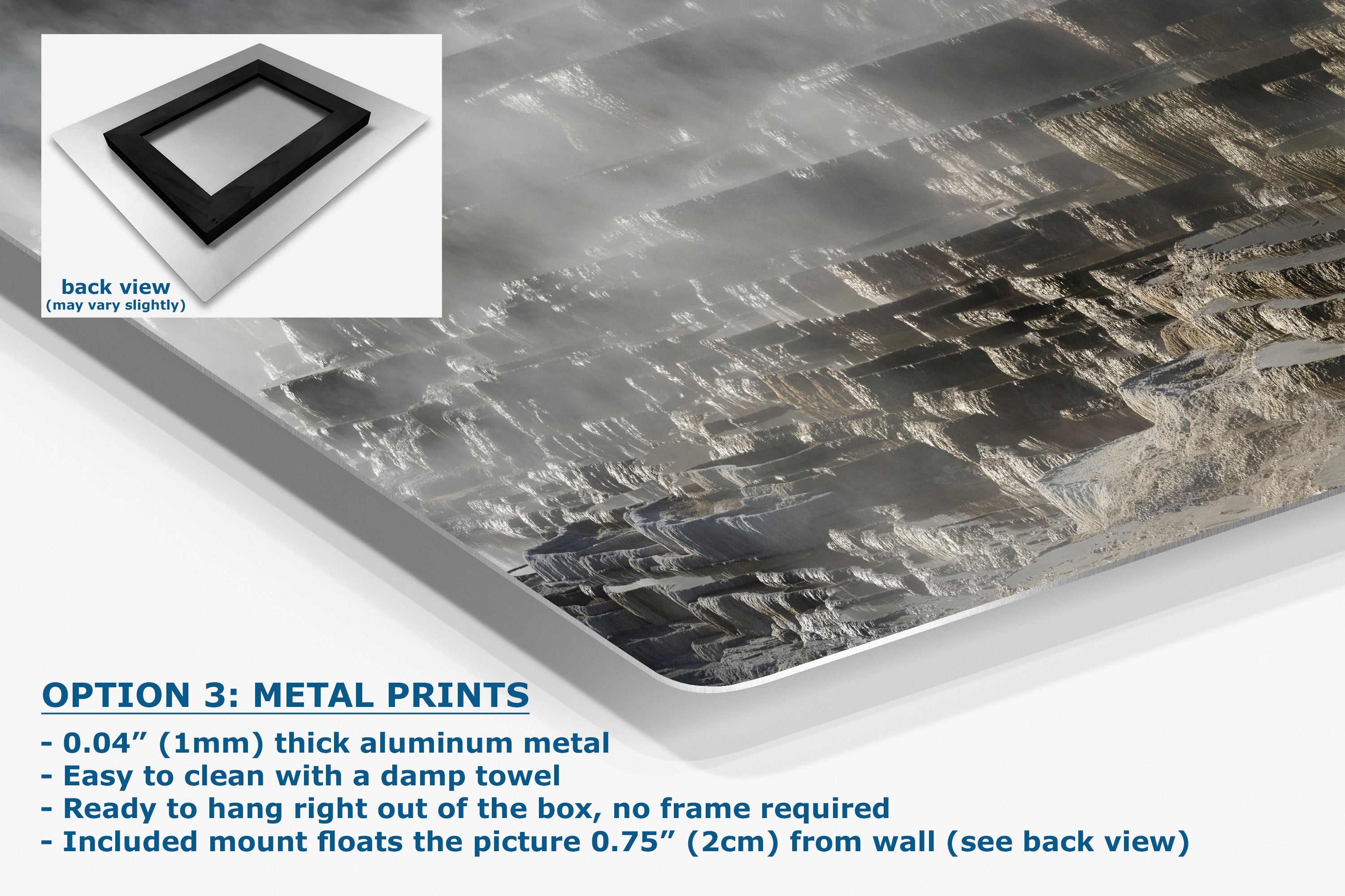 Mammoth Hot Springs Yellowstone National Park Nature Photo | Wyoming Mountain Picture Relaxation Artwork for Meditation or House Decor