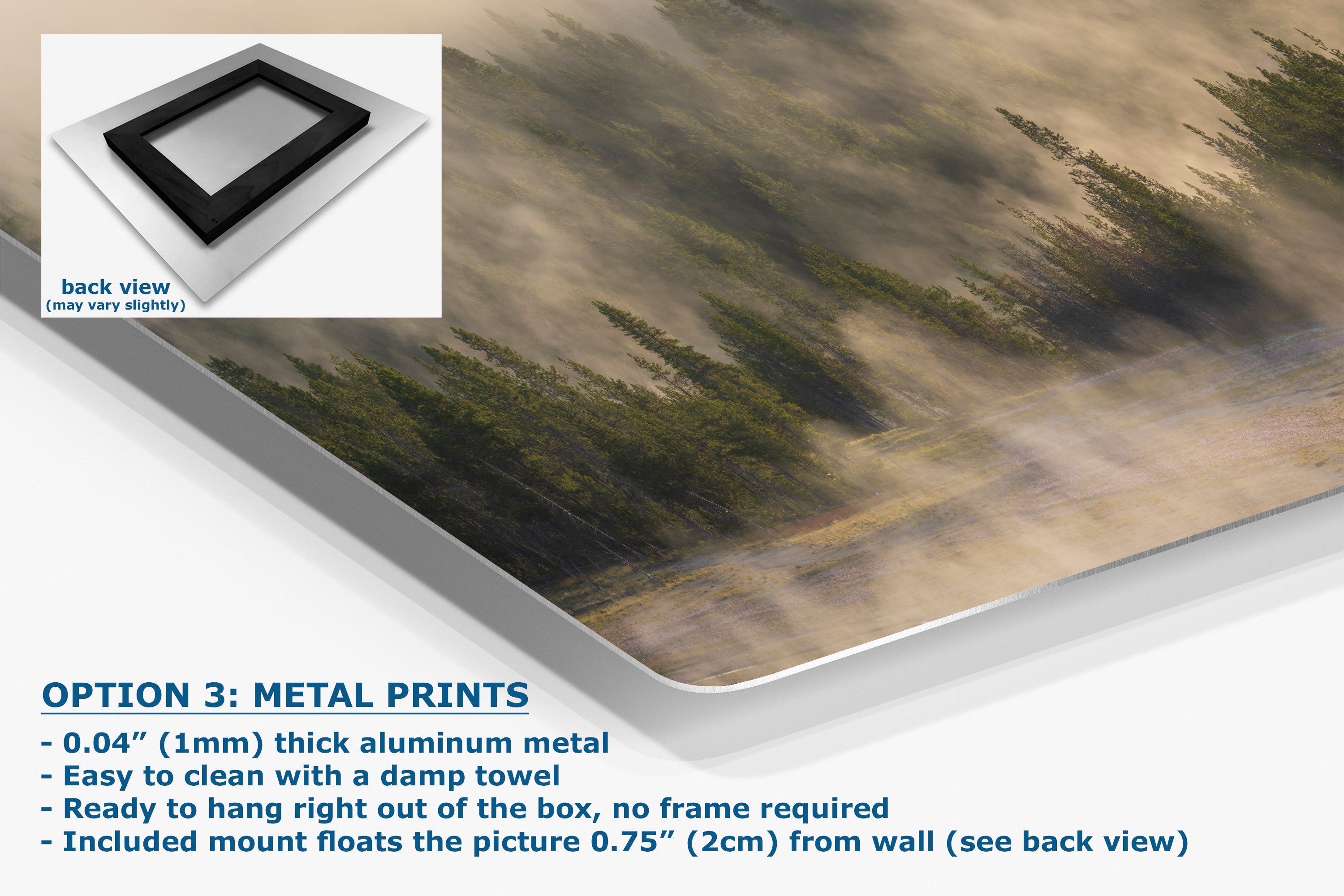 Foggy Forest Picture Forest Bathing Nature Photo, Yellowstone Misty Trees Wall Art, Cabin Decor, Canvas, Paper, Metal Prints