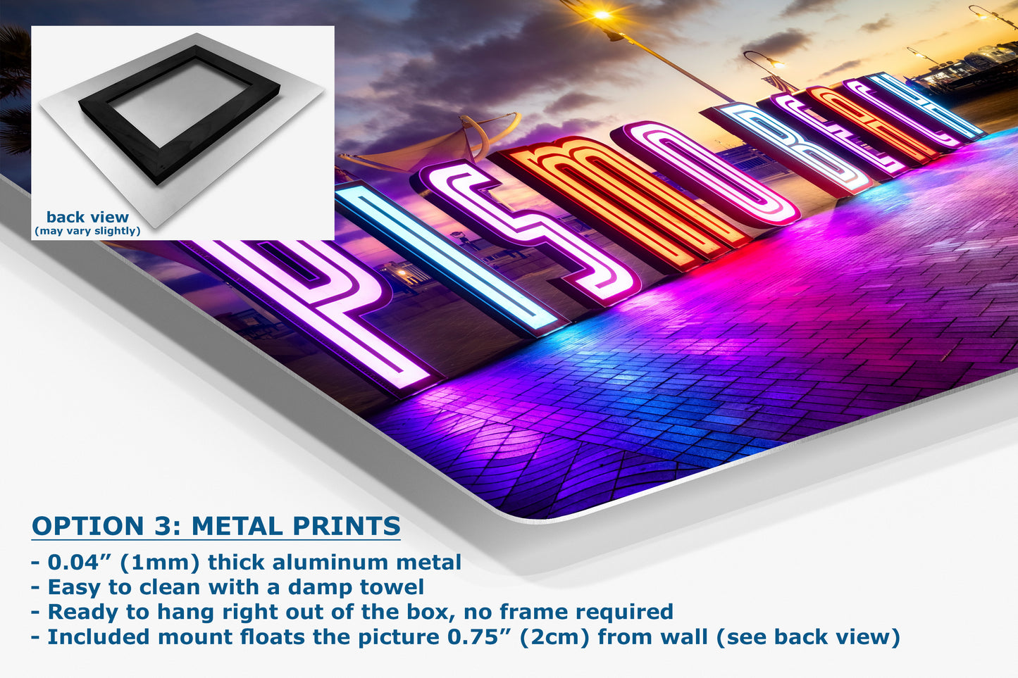 Pismo Beach Iconic Neon Sign House Decor, California Coastal Art Print with Vibrant Neon Lights for Retro Wall Art, Beach Lover Gift