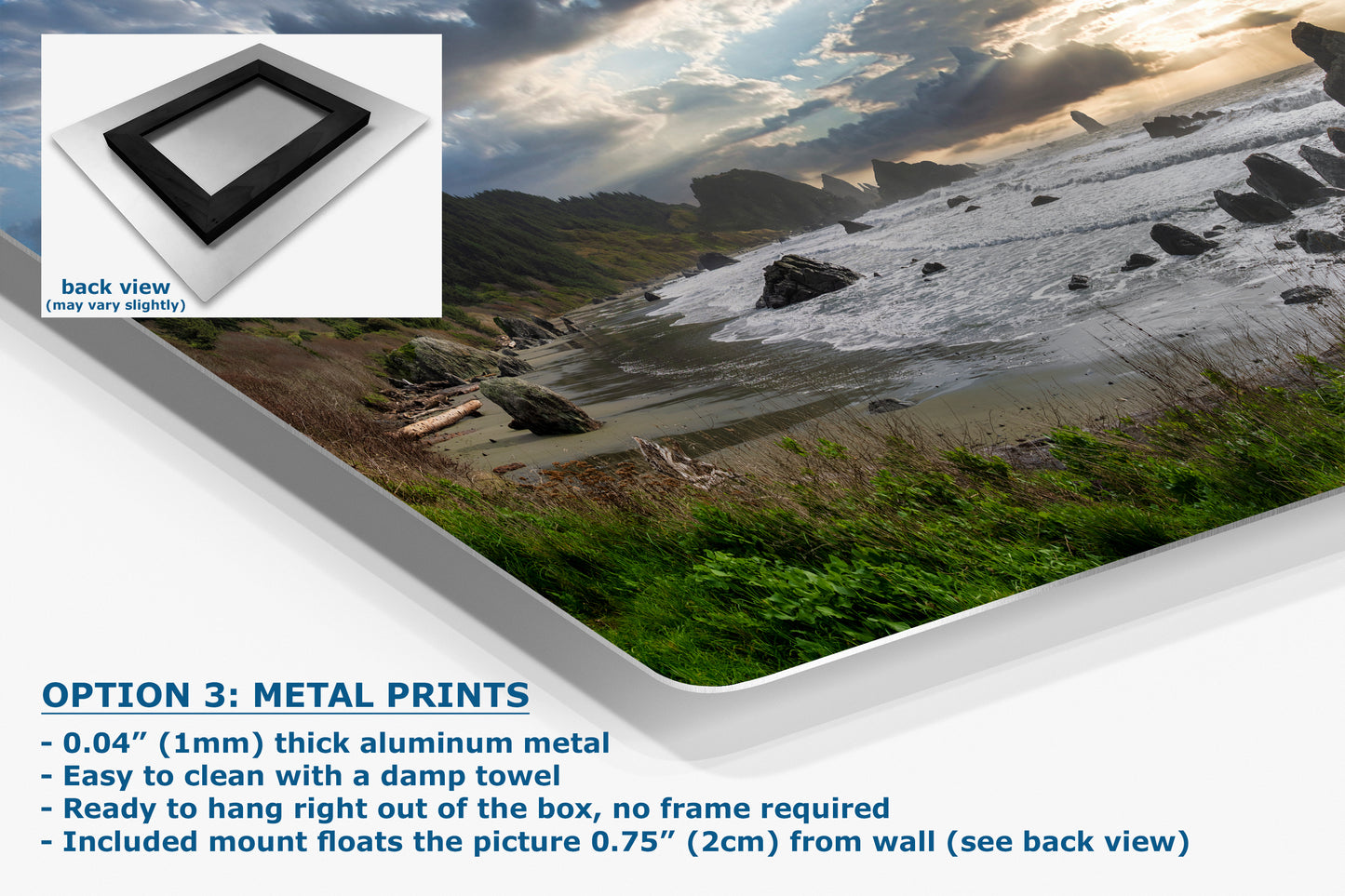 Lone Ranch Beach Oregon Coast Ocean Picture, Panorama Pacific Northwest Nature Photo Relaxation Artwork for Meditation, Apartment, Office & House Decor