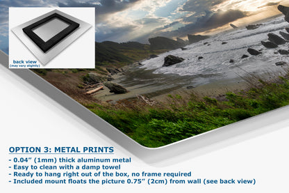 Lone Ranch Beach Oregon Coast Ocean Picture, Panorama Pacific Northwest Nature Photo Relaxation Artwork for Meditation, Apartment, Office & House Decor