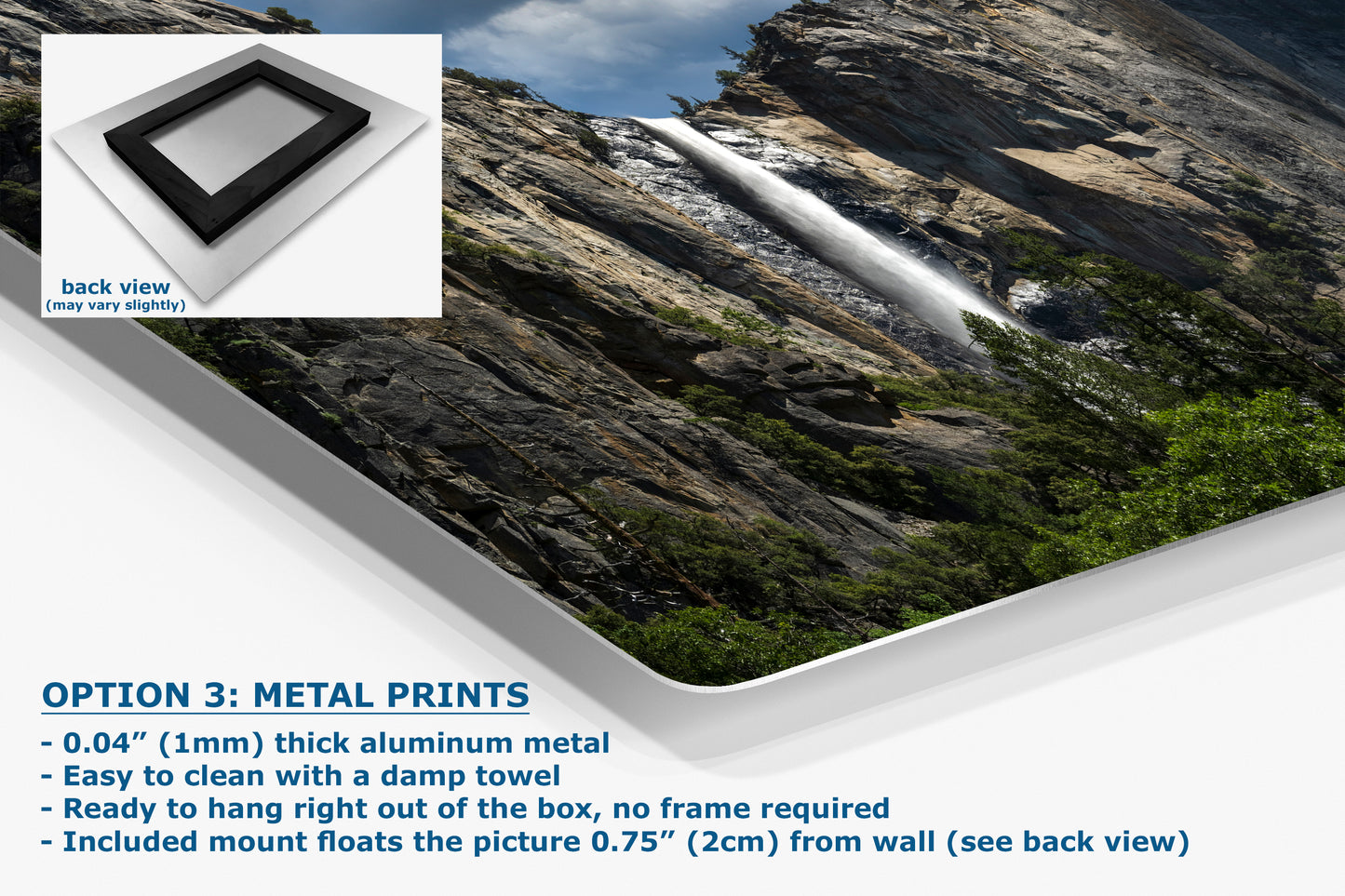 Bridalveil Falls Yosemite National Park Nature Photo Relaxation Artwork Waterfall Picture for Meditation, Dorm Room, Office, and House Decor