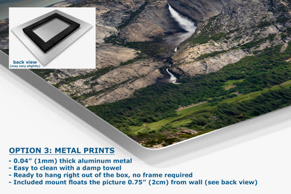 Yosemite Falls Glacier Point National Park Nature Photo Relaxation Artwork for Meditation, Office, Dorm, Apartment, and House Decor