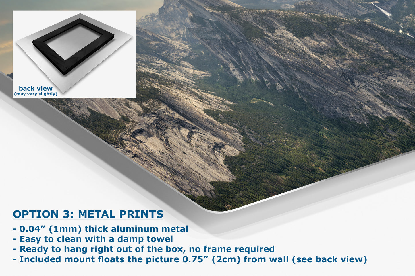 Glacier Point Yosemite National Park Nature Photo Relaxation Artwork of Half Dome for Meditation, Office, and House Decor