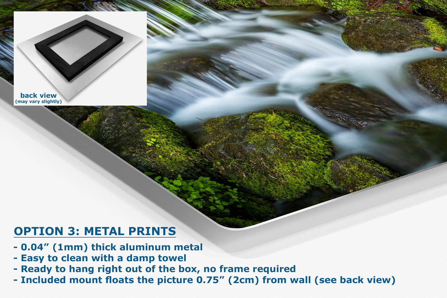 Yosemite National Park Cascading Waterfall Picture Nature Photo Relaxation Artwork for Meditation, Office, Apartment, and House Decor