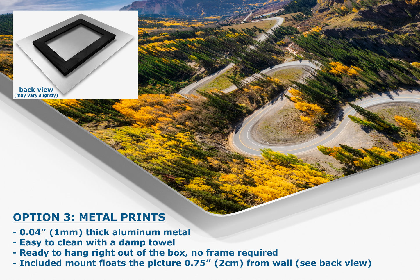 Colorado San Juan Mountain Picture, Fall Colors Aspen Trees Forest, Million Dollar Highway Nature Photo for Relaxation Artwork, Meditation and House Decor