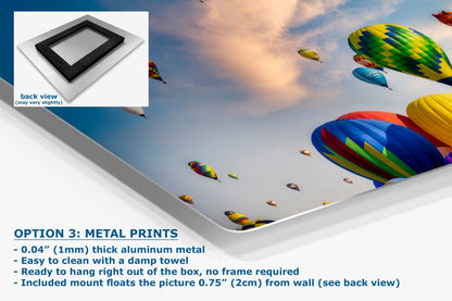 Hot Air Balloon Festival | Albuquerque New Mexico Balloon Fiesta Wall Art | Office, Cubicle & House Decor