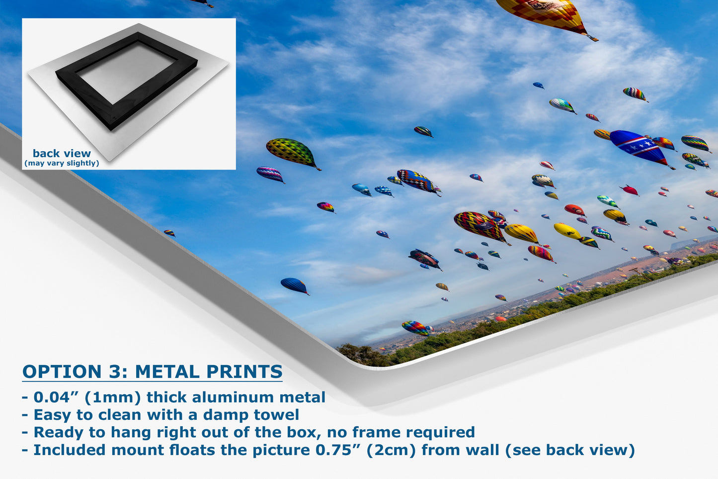 Hot Air Balloon Festival Mass Ascension | Albuquerque New Mexico Balloon Fiesta Wall Art Panorama | Office, Cubicle & House Decor